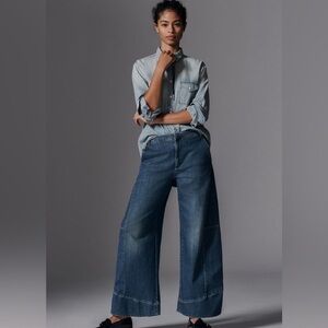 Anthropologie Pilcro Full Curve Rise Wide Leg Jeans 31 NWT